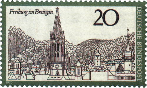 Briefmarke mit Motiv: Freiburg