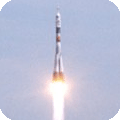 Rakete als Symbol für 'Raumfahrt'