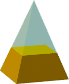 symmetrische quadratische Pyramide
