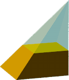 asymmetrische quadratische Pyramide