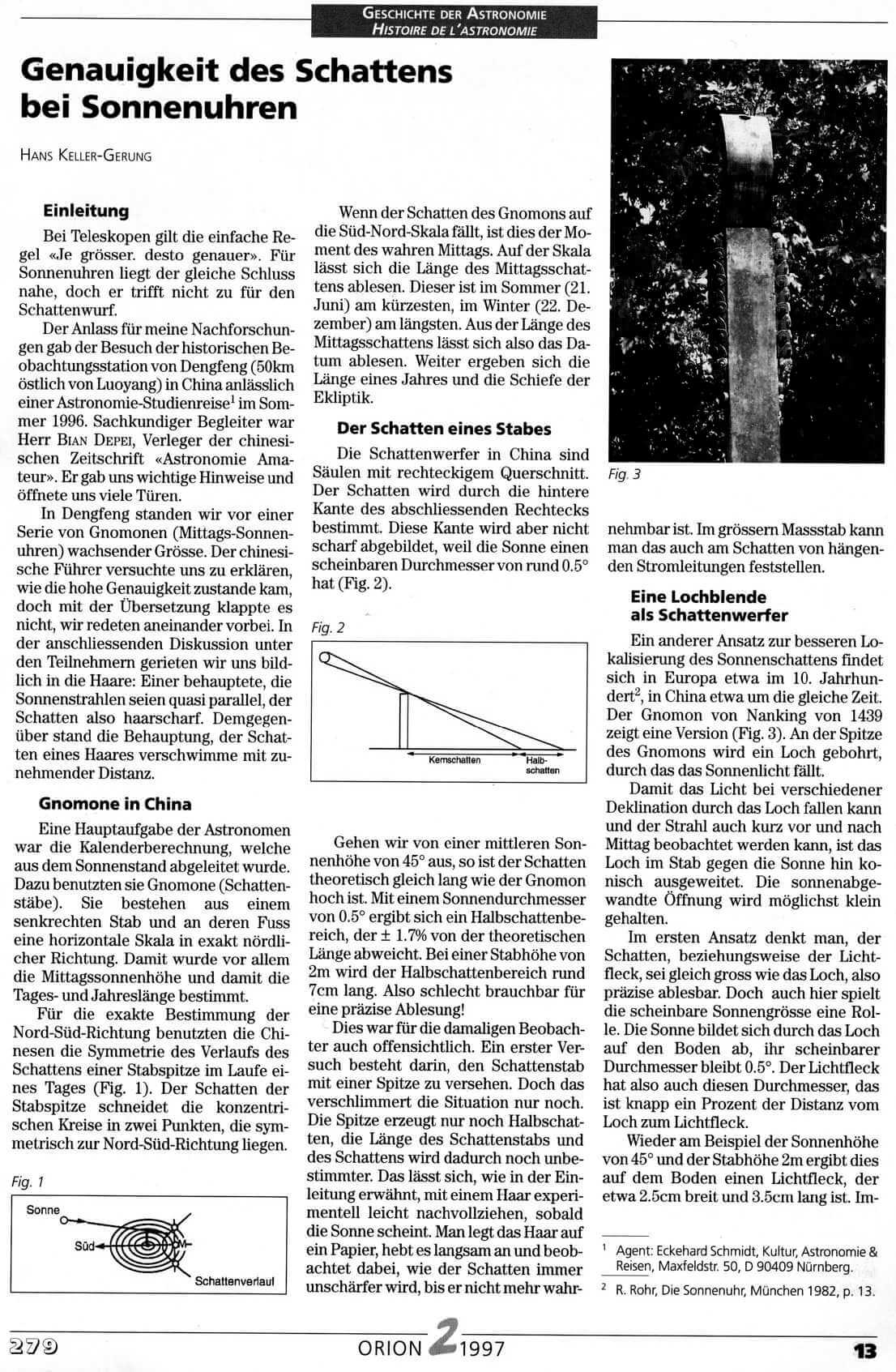 Geschichte der Astronomie Orion 2 1997 Seite 13