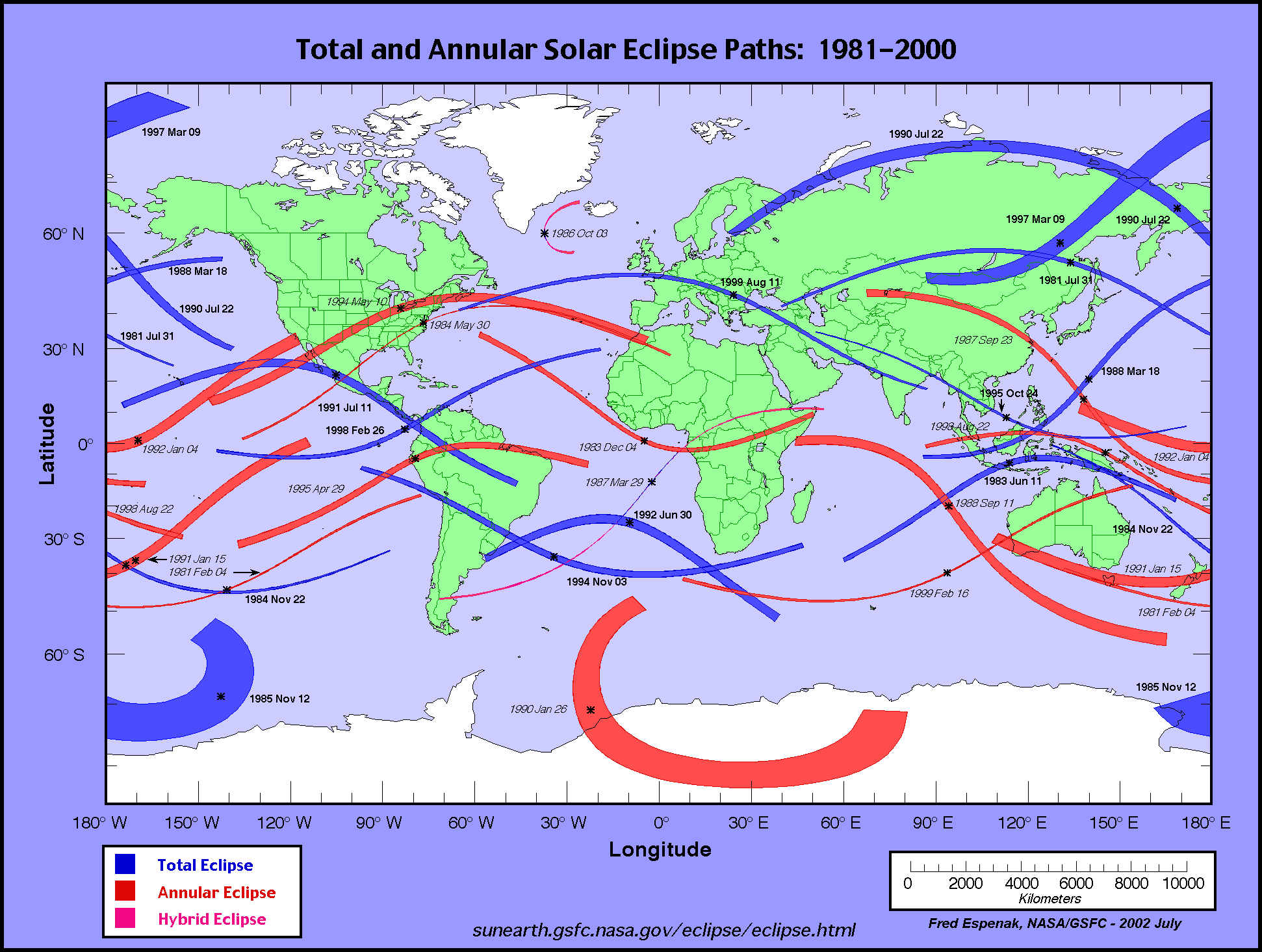 Sonnenfinsterniskarte 1981-2000